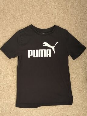 Puma Black Tee with White Logo